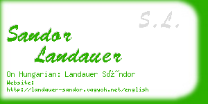 sandor landauer business card